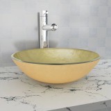 Cumpara ieftin Chiuvetă din sticlă securizată, 42 cm, auriu