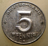 7.844 GERMANIA RDG DDR 5 PFENNIG 1953 E MULDENH&Uuml;TTEN, Europa, Aluminiu