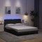 vidaXL Cadru de pat cu LED fără saltea țesătură gri &icirc;nchis 120x200 cm 3310658
