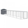 Cotet de pui cu incinta antracit 117x813x123 cm otel galvanizat GartenMobel Dekor, vidaXL