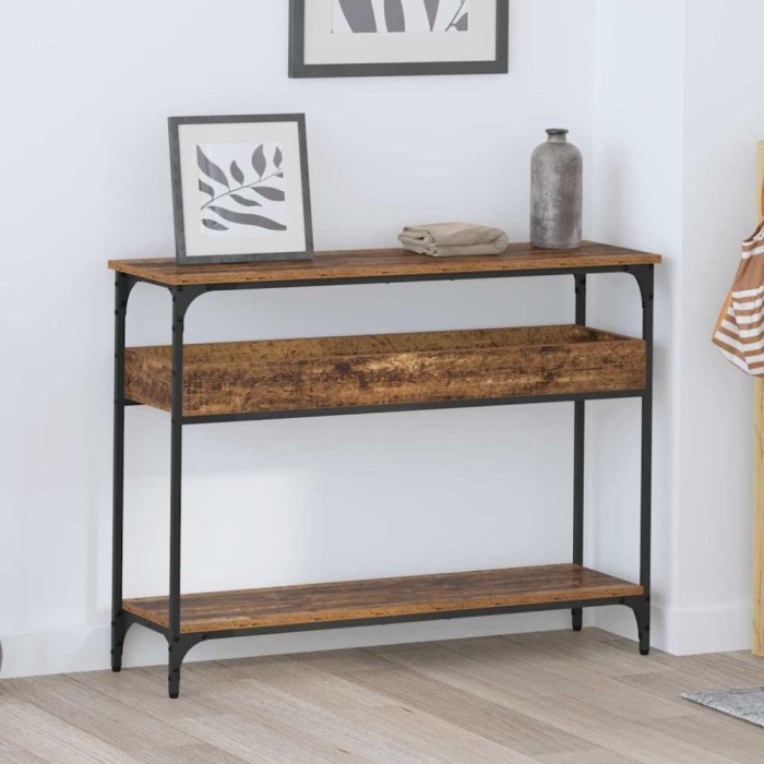 vidaXL Masă de consolă Lemn vechi 100 x 29 x 75 cm Lemn compozit
