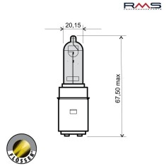 Bec far 12V 35/35W Ba20d tip halogen (Flosser)