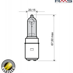 Bec far 12V 35/35W Ba20d tip halogen (Flosser)