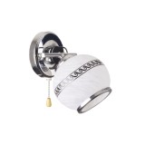 Aplica de perete Klausen Flood ap1, 1XE27, inox, metal, H17cm, intrerupator pe fir