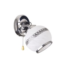Aplica de perete Klausen Flood ap1, 1XE27, inox, metal, H17cm, intrerupator pe fir