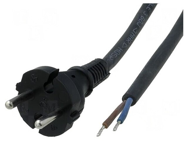 Cablu Electric 2x1mm2 Negru 3m