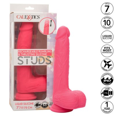CALEXOTICS - STUDS REALISTIC VIBRATOR 10 VIBRATIONS PINK foto