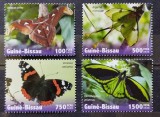 BC100, Guinea-Bissau 2020, serie fauna, fluturi