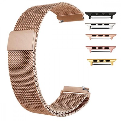 Curea tip Milanese Loop, compatibila Apple Watch 10, 42mm, Rose Gold, Size S foto