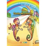 Coloreaza si creeaza o poveste cu caluti de mare! Carte de colorat - Editura Ars Libri