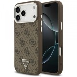 Husa MagSafe pentru Apple iPhone 17 Pro Max, Guess, 4G Triangle Logo, Maro