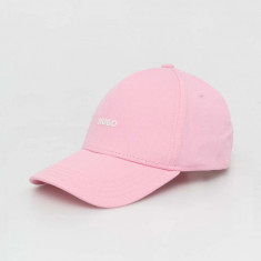 HUGO șapcă de baseball din bumbac culoarea roz, cu imprimeu 50508845