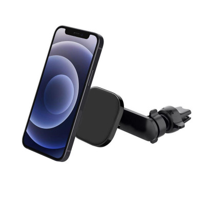 Suport auto cu rotire 360 pentru telefoane, prindere ferma si sigura, dedicat telefoanelor prevazute cu magsafe precum seria iphone 12, negru foto