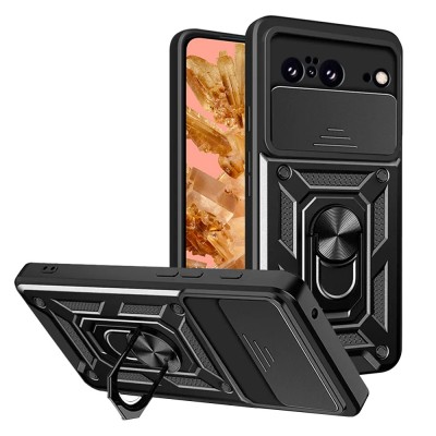 Husa Google Pixel 8 protectie camera Techsuit CamShield Series, negru foto