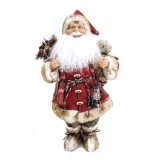 Figurina Mos Craciun cu lanterna, 45 cm