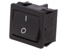 &Icirc;ntrerupător Basculant DPST ON-OFF 12A/250V Negru IP40