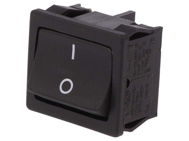 &Icirc;ntrerupător Basculant DPST ON-OFF 12A/250V Negru IP40