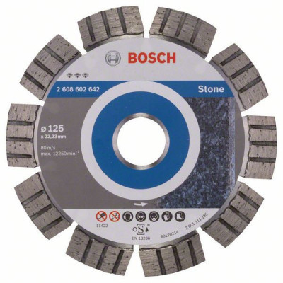 Disc diamantat Best for Stone Bosch 125x22.23x2.2x12mm foto