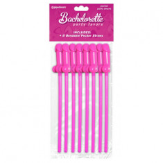 Paie amuzante Bachelorette Party Favors Bendable Straws Ladies, 8 Buc