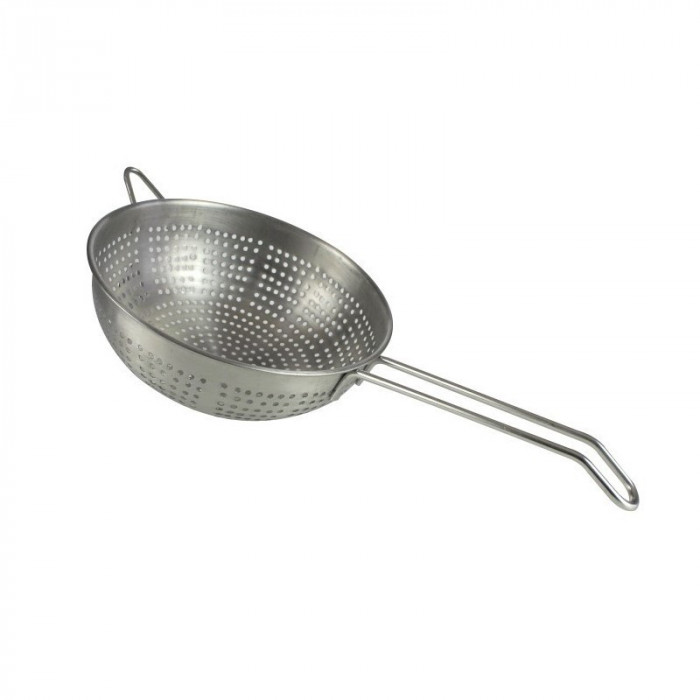 Strecurator cu un maner, &Oslash; 20 cm, Inox, Gauri marunte, Mat