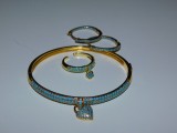 Set deosebit , metal rodiat placat , peruzele.