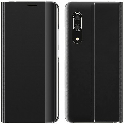 Husa Plastic - Textil OEM New Sleep Case pentru Samsung Galaxy A11 / Samsung Galaxy M11, Cu Suport, Neagra foto
