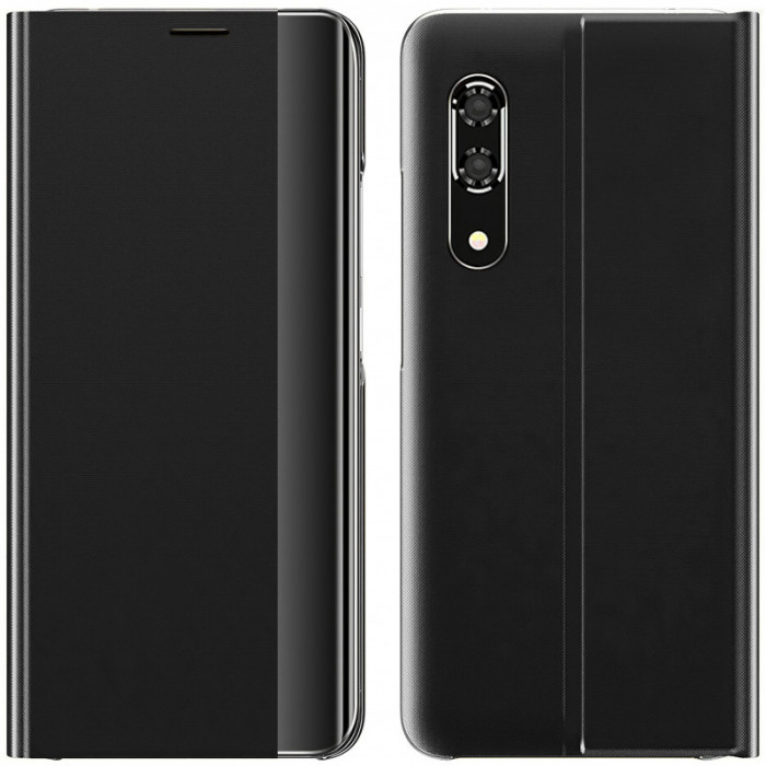 Husa Textil OEM New Sleep Case pentru Huawei P smart 2021, Cu Suport, Neagra