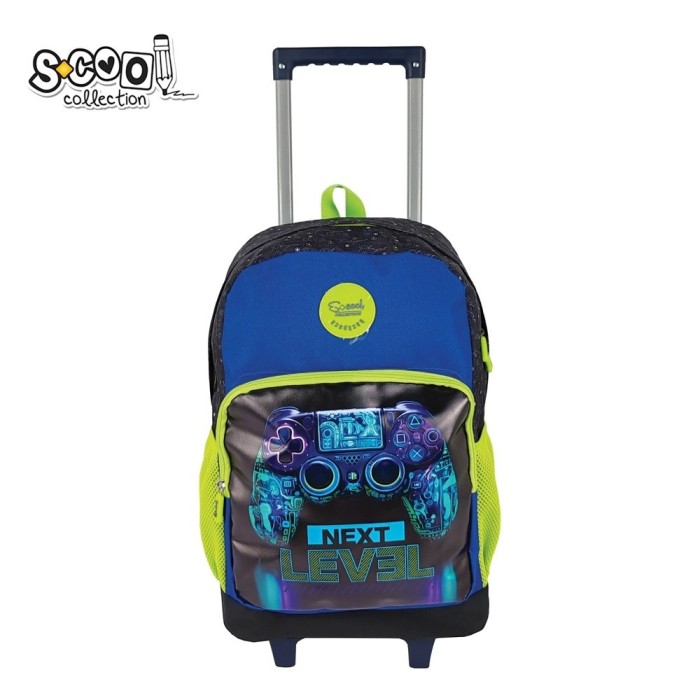Ghiozdan băieți neechipat S-COOL Trolley Next levell, 45x32x16.5 cm