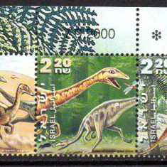 ISRAEL 2000, Faună, Animale preistorice, Dinozauri, serie neuzată, MNH