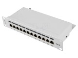 Patch Panel LANBERG Alb 12 Porturi Cat 6 RACK 10 Standard