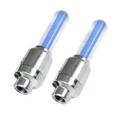 Set 2 Lumini LED cu Ventil si Baterii pentru Roata Cauciuc, Compatibil cu Bicicleta, Masina sau Motocicleta, Albastru, CBD CORAL BEST DEALS Albastru 6