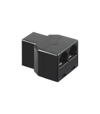 Adaptor RJ11 mama la 2x RJ11 mama negru Goobay foto