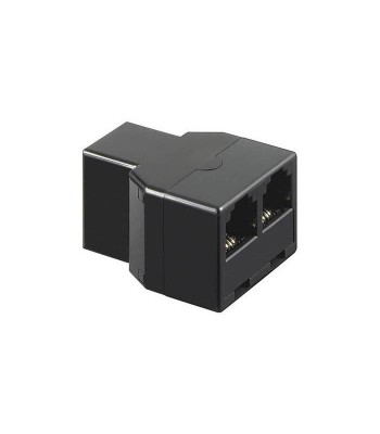 Adaptor RJ11 mama la 2x RJ11 mama negru Goobay foto