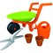Roaba de jucarie cu unelte de gradinarit Design Giardino