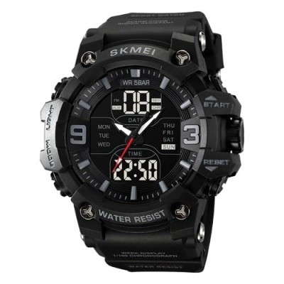 Ceas Sport Barbatesc SKMEI 2222 , Analog-Digital, Dual Time, Cronometru, Alarma, Rezistent la Apa 50m, Design Robust foto