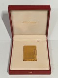 BRICHETA S.T. DUPONT - Gatsby - Placata cu aur - Anii 90 - Vintage - De colectie - FULL BOX + Husa Piele !