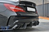 Aditiv Maxton Design pentru difuzor versiunea 1 potrivit pentru bara de protectie A Design pentru Mercedes CLA A45 C117 dupa 2017, negru mat Performan