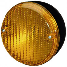 Stop tripla lampa spate indicator 140mm rotund portocaliu foto