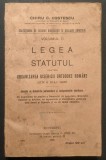 ✝ rara LEGEA si STATUTUL ORGANIZARII BISERICII ORTODOXE ROMANE 9 Mai 1925 Adnotata cu Dezbaterile Parlamentare, Jurisprudenta Chiru C Costescu BOR v.2