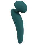 Stimulator Flexible Wand Sweet Smile 10 Moduri Vibratii, Silicon, USB, Verde Inchis, 14.2 cm