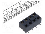 Conector şiruri pini mamă 8 PIN 2,54mm aurit SMT SAMTEC