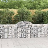 VidaXL Coș gabion arcuit 200x30x80/100 cm fier galvanizat