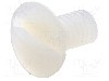 Surub M4, poliamida, lungime 8mm, ingropat, pas filet 0.7, DREMEC - 8G203M4X08