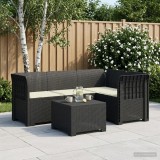 Cumpara ieftin Sofa de Gradina 4-Locuri cu Perne Aspect Ratan PP Antracit
