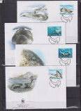 Australian Antarctic 2001 - Fauna WWF, serie 4 plicuri prima zi FDC