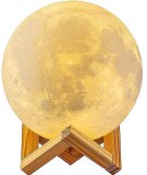 Cumpara ieftin Lampa de veghe multicolor 13 cm in forma de Luna 3D, 16 culori LED