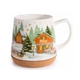 Cana Craciun portelan multicolor II &Oslash; 11 cm x 11 H, 500 ml
