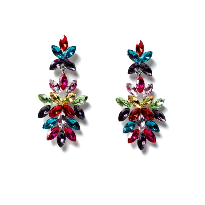 Cercei Multicolori Eleganti de Ocazie