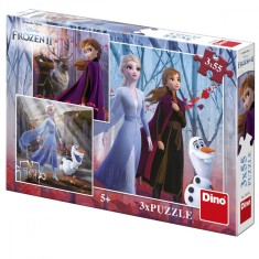 Puzzle 3 in 1 - Frozen II (3 x 55 piese)