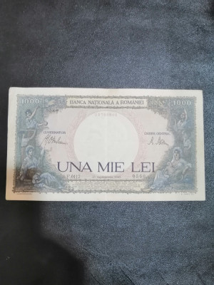 Bancnota UNA MIE LEI -1000 Lei - 10 Septembrie 1941 - in stare buna foto